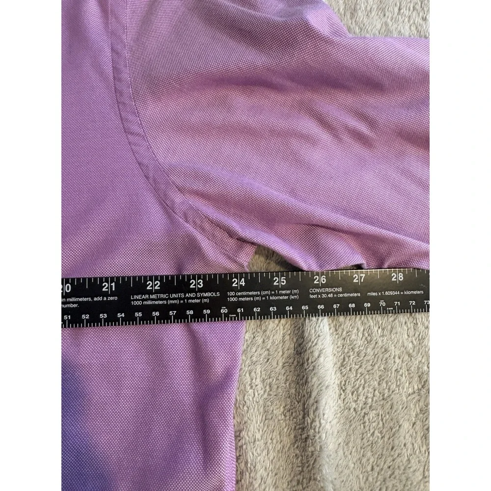 Banana Republic Shirt Men's XL Untucked Slim‎ Fit Purple Long Sleeve Button